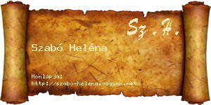 Szabó Heléna névjegykártya